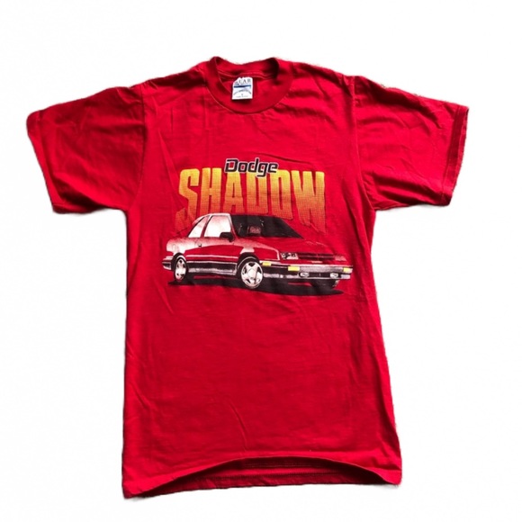 VINTAGE DODGE SHADOW CAR GRAPHIC RACING TEE SHIRT - Picture 1 of 7